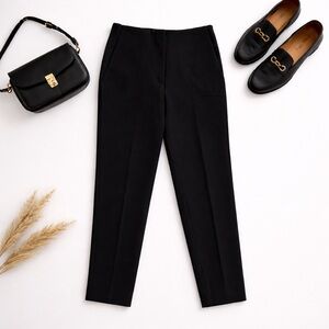 COS Black Wool Blend Trousers